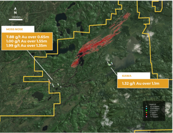 Goldshore Extends Mineralization Along the Moss Deposit and Kawa Trends: https://www.irw-press.at/prcom/images/messages/2024/76909/Goldshore_230924_PRCOM.001.png