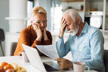 Social Security Is Running Out of Money, but Here's an Even More Urgent Concern for Retirees: https://g.foolcdn.com/editorial/images/768234/seniors-at-laptop-stressed-gettyimages-1305682673.jpg