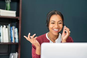 Prediction: 1 Unstoppable Stock Could Join Microsoft, Apple, Nvidia, Alphabet, Amazon, and Meta in the $1 Trillion Club by 2034: https://g.foolcdn.com/editorial/images/786724/a-smiling-woman-wearing-a-telephone-headset-while-looking-at-a-laptop.jpg