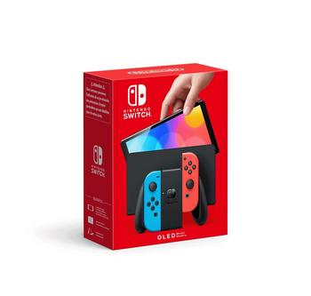 Jetzt kaufen: Nintendo Switch-Konsole (OLED-Modell) Neon-Rot/Neon-Blau um 15% günstiger!: https://m.media-amazon.com/images/I/71O4rtiSpqL._SL1500_.jpg