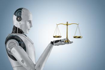 Cathie Wood's Advice on How to Excel in Your Job in the Wake of AI: https://g.foolcdn.com/editorial/images/733447/an-artificial-intelligence-robot-holding-the-scales-of-justice-and-examining-them.jpg