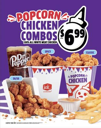 Jack in the Box Partners with Mint Mobile for New Shake, Brings Back Popular Fan Favorites: https://mms.businesswire.com/media/20230227005780/en/1724067/5/Popcorn_Chicken_Combos.jpg