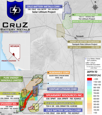 Cruz Battery Metals erwartet den baldigen Beginn eines Phase-4-Bohrprogramms auf dem Lithiumprojekt Solar in Nevada: https://www.irw-press.at/prcom/images/messages/2023/70583/CRUZMay172023CruzPhase-4%20Drill_DEPRcom.001.png