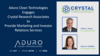 Aduro Clean Technologies beauftragt Crystal Research Associates mit der Bereitstellung von Marketing- und Investor Relations-Dienstleistungen: https://ml.globenewswire.com/Resource/Download/7b1c5b68-c05f-481c-9646-ede2e763f079/image1.png