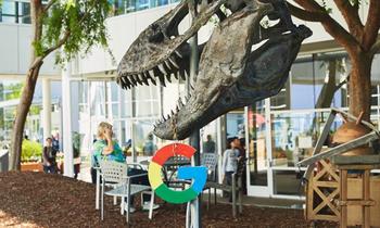 Where Will Alphabet Stock Be in 1 Year?: https://g.foolcdn.com/editorial/images/774733/dinosaur-skeleton-with-google-logo-handing-from-mouth_alphabet_google.jpg