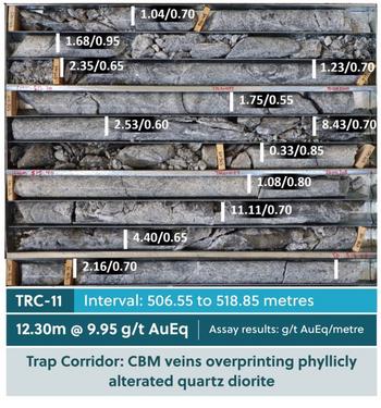 Collective Mining’s Geological Model and Drilling Outlines a Multi-Million Ounce Potential Target at Trap with Intercepts Including 40.85 Metres at 3.76 g/t AuEq Within 174.45 Metres at 1.19 AuEq: https://www.irw-press.at/prcom/images/messages/2024/76378/29.07.2024_EN_Collective.003.jpeg