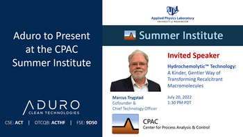 Aduro hält Vortrag auf dem CPAC Summer Institute: https://ml.globenewswire.com/Resource/Download/d055b3b8-9864-4208-8490-489cbe3885ff