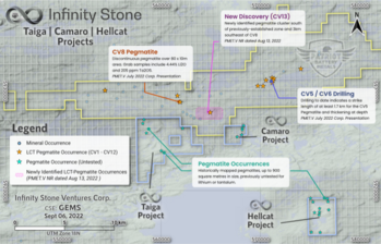 Infinity Stone Expands Holdings in James Bay Lithium District Adjacent to Patriot Battery Metals Corvette Discovery: https://www.irw-press.at/prcom/images/messages/2022/67339/InfinityStone_220907_ENPRcom.001.png