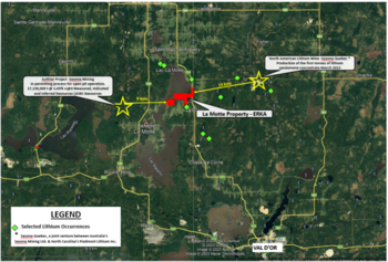 Eureka Lithium Continues Due Diligence on the Lac La Motte Lithium Project, Val d’Or, PQ: https://www.irw-press.at/prcom/images/messages/2024/73208/ERKA_100124_ENPRcom.001.png