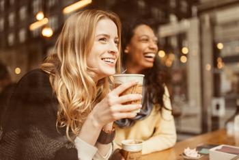 Forget Dutch Bros: Consider This Magnificent Coffee Stock Instead: https://g.foolcdn.com/editorial/images/757083/2-friends-drinking-coffee-smiling.jpg