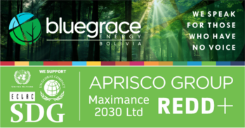 APRISCO ENERGY INDUSTRIES schließt mit MAXIMANCE 2030 LTD und BLUEGRACE ENERGY BOLIVIA eine Kooperationsvereinbarung für REDD+-Initiativen ab: https://www.irw-press.at/prcom/images/messages/2024/73236/01-15-24APRISCOENERGYINDUSTRIESJoinsForcesInitiatives_DE_Prcom.001.png