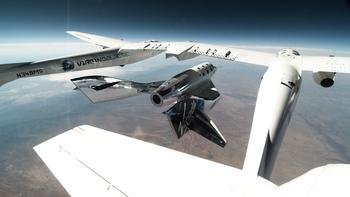 Virgin Galactic Has a Plan for Profits, But Is It Enough?: https://g.foolcdn.com/editorial/images/746232/vss-unity-being-released-from-vms-eve-during-june-25-glide-test-flight-is-virgin-galactic.jpg