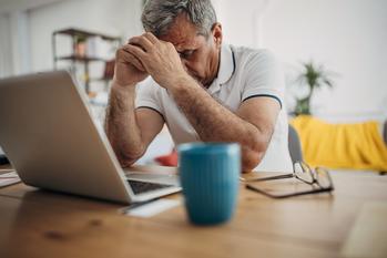 3 Reasons You Might End Up Unhappy in Retirement: https://g.foolcdn.com/editorial/images/719604/older-man-laptop-upset-gettyimages-1399543001.jpg