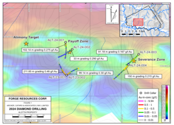 Forge Resources gibt die Entdeckung weiterer porphyrischer Mineralisierungen in ungetesteten Gebieten bekannt und erweitert das Landpaket um 55 %, Alotta-Projekt, Yukon: https://www.irw-press.at/prcom/images/messages/2024/76529/Forge_081324_DEPRcom.001.png