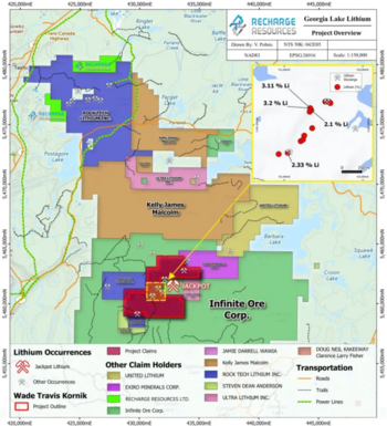 Recharge Resources engagiert JMK Exploration Consulting für Lithiumprojekt Georgia Lake: https://www.irw-press.at/prcom/images/messages/2022/67922/Recharge_241022_DE_PRCOM.001.png