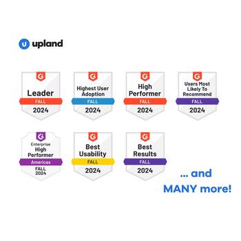 Upland Software Earns 70+ Badges in G2’s Fall 2024 Market Reports : https://mms.businesswire.com/media/20240924392944/en/2251649/5/Upland_All_Fall_2023_%283%29.jpg