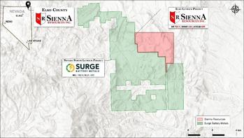 Sienna Hires Driller for First Phase of Drilling on the “Elko Lithium Project” in Elko County, Nevada Bordering Surge Battery Metals : https://www.irw-press.at/prcom/images/messages/2023/72248/sienna_131023_PRCOM.001.jpeg