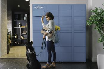 How Much of Amazon's Sales Come From E-Commerce?: https://g.foolcdn.com/editorial/images/777991/amazon-locker.jpg