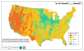 HazardHub Provides Critical Wildfire Risk Data and Maps: https://mms.businesswire.com/media/20240821791009/en/2222043/5/Nationwide_Wildfire_v_1-01.jpg