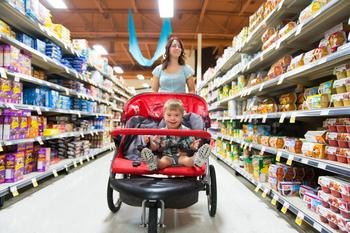 Beat the Dow Jones With This Cash-Gushing Dividend Stock: https://g.foolcdn.com/editorial/images/748820/mother-shop-grocery-store-stroller-toddler-child-down-syndrome-disability.jpg