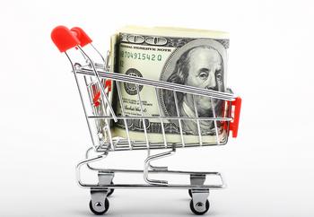 Why Amazon Stock Stumbled Today: https://g.foolcdn.com/editorial/images/717080/100-dollar-bills-in-mini-shopping-cart.jpg