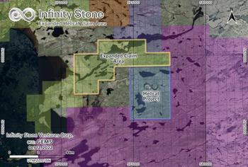 Infinity Stone Expands with New Claim Block Adjacent to Hellcat Lithium Project in James Bay Lithium District: https://www.irw-press.at/prcom/images/messages/2022/67818/22-10-xxHellcatExpansion-4_PRcom.001.jpeg
