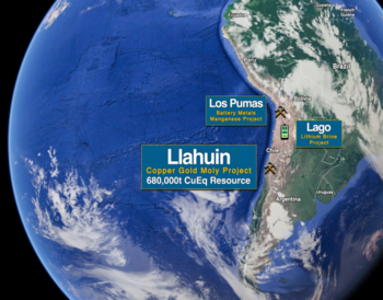 Drilling Commenced at Llahuin Copper-Gold Project, Chile: https://www.irw-press.at/prcom/images/messages/2023/72284/SouthernHemisphere_101823_ENPRcom.001.png