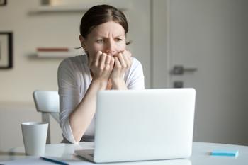 Is It Finally Time to Sell Nvidia Stock?: https://g.foolcdn.com/editorial/images/782997/worried-woman-looking-at-laptop-computer.jpg