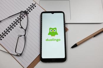 Duolingo Helps Users Learn Languages. But It Just Made Its 2nd Acquisition in 2 Years for Businesses Which Do Something Else: https://g.foolcdn.com/editorial/images/783693/duolingo_owl_on_smartphone_logo_duol.jpg