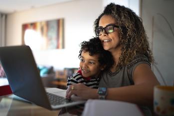 A Bull Market Is Coming: 1 Incredible Growth Stock to Buy Hand Over Fist Before It Soars 684%, According to Wall Street: https://g.foolcdn.com/editorial/images/738077/a-mom-with-a-young-child-looking-at-a-laptop-at-the-kitchen-table.jpg