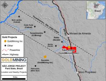 GoldMining Discovers Gold and Copper Mineralization in Drilling 1 km from the São Jorge Deposit, Brazil: https://www.irw-press.at/prcom/images/messages/2024/76777/09092024_EN_GoldMining.001.png