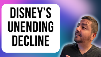 How Big of a Disaster Is Disney's Linear Network Decline?: https://g.foolcdn.com/editorial/images/747315/disneys-unending-decline.png