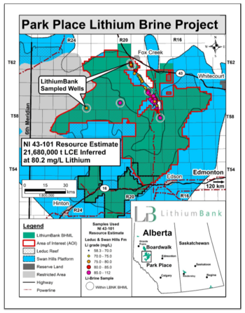 LithiumBank Announces Largest Known Lithium-Brine Resources in North America and Highest Resource Grade in Alberta: https://www.irw-press.at/prcom/images/messages/2024/76040/LBNK_062424_ENPRcom.001.png