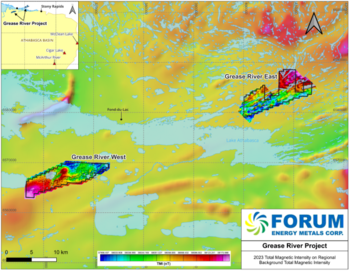Traction Uranium and Forum Energy Metals Identify New Conductive Trends from Airborne Geophysical Survey on the Grease River Project, Athabasca Basin: https://www.irw-press.at/prcom/images/messages/2023/72477/Traction_110223_ENPRcom.002.png