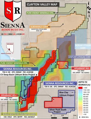 Sienna Completes the Acquisition of the “Silver Peak South Lithium Project” in Clayton Valley, Nevada: https://www.irw-press.at/prcom/images/messages/2023/70929/Sienna_061323_PRCOM.001.jpeg