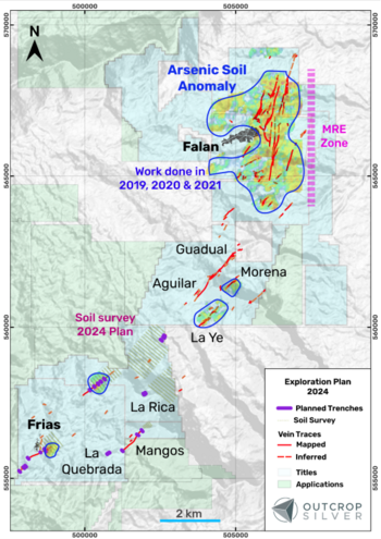 Erweitertes Explorationsprofil 2024 von Outcrop Silver führt zu mehreren neuen Zielen bei Santa Ana: https://www.irw-press.at/prcom/images/messages/2024/76728/Outcrop_040924_DEPRcom.003.png