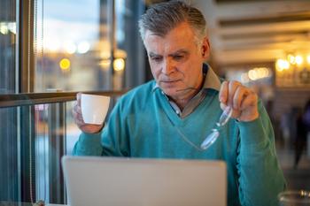 13% of Americans Aged 65 and Over Postponed Medical Care in 2022 Due to Cost. Make This Move to Avoid Having to Make That Choice: https://g.foolcdn.com/editorial/images/717588/older-man-serious-laptop-gettyimages-1426269566.jpg