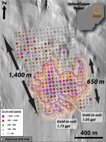 Kobrea Outlines Highly Anomalous Copper-in-Soil at Upland Copper Project: https://www.irw-press.at/prcom/images/messages/2024/76266/Kobrea170724_EN_PRcom.001.png