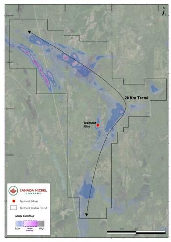 Canada Nickel Reports Encouraging Initial Metallurgical Results from its Texmont Project, Announces Consolidation of Texmont Region: https://www.irw-press.at/prcom/images/messages/2023/71074/230621_CNC_EN.002.jpeg