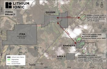 Lithium Ionic reports 1.87% Li2O over 45m at Galvani target; other highlights include 2.10% Li2O over 19m and 1.48% Li2O over 17m, in Minas Gerais, Brazil: https://www.irw-press.at/prcom/images/messages/2023/70022/LithiumIonic_230411_ENPRcom.001.jpeg