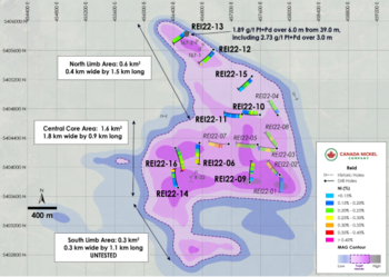 Canada Nickel Confirms Major Discovery at Reid, Provides Financing Update: https://www.irw-press.at/prcom/images/messages/2023/68902/CNC_18012023_ENPRcom.001.png