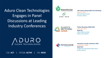 Aduro Clean Technologies Engages in Panel Discussions at Leading Industry Conferences: https://www.irw-press.at/prcom/images/messages/2023/70745/ACTAnnounces_PRcom.001.png