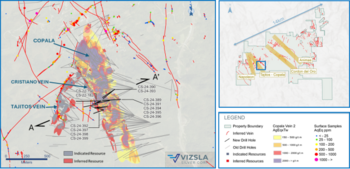 Vizsla Silver meldet weitere hochgradige Silber- und Goldwerte durch laufende Infill-Bohrungen und erweitert oberflächennahe Mineralisierung bei Copala Central: https://www.irw-press.at/prcom/images/messages/2024/77005/VZLA_01102024_DEPRcom.001.png