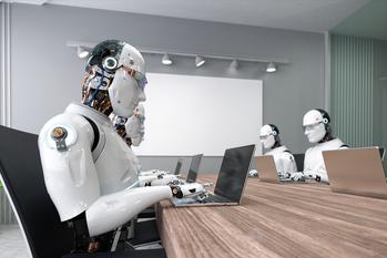 Prediction: Nvidia Can Plunge by Up to 56% in the Second Half of 2024: https://g.foolcdn.com/editorial/images/782194/ai-artificial-intelligence-robots-office-working-conference-room-laptop-getty.jpg