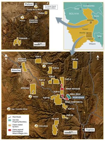 Eloro Resources to Acquire Additional Properties to Significantly Expand Holdings at the Iska Iska Silver-Tin Polymetallic Project, Potosi Department, Bolivia: https://www.irw-press.at/prcom/images/messages/2022/68337/EloroPressRelease_22112022_ENPRcom.001.jpeg