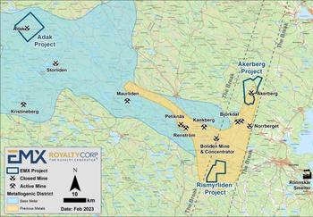 EMX Executes Agreement to Sell Three Projects in Sweden : https://www.irw-press.at/prcom/images/messages/2023/69481/EMX_010323_ENPRcom.002.jpeg