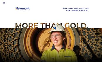 Newmont Publishes 2023 Sustainability Report and 2023 Tax & Royalties Report: https://mms.businesswire.com/media/20240417961090/en/2101967/5/newmont-2023-tax-thumbnail.jpg