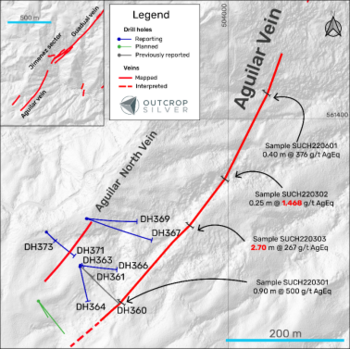Outcrop Silver Intercepts 6.52 Meters of 828 Grams Silver Equivalent per Tonne at the Aguilar Discovery: https://www.irw-press.at/prcom/images/messages/2024/76273/Outcrop_071724_ENPRcom.001.png