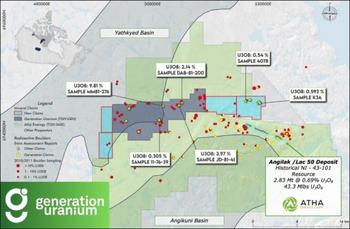 Generation Uranium To Initiate Large-Scale Airborne Electromagnetic Survey in Conjunction With Atha Energy on its Flagship Yath Uranium Project in Nunavut, Canada: https://www.irw-press.at/prcom/images/messages/2024/76605/GenerationUranium_220824_PRCOM.001.jpeg