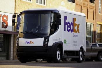 Why FedEx Stock Is in the Fast Lane Today: https://g.foolcdn.com/editorial/images/781778/fdx-fedex-electric-vehicle-source-fdx.jpg